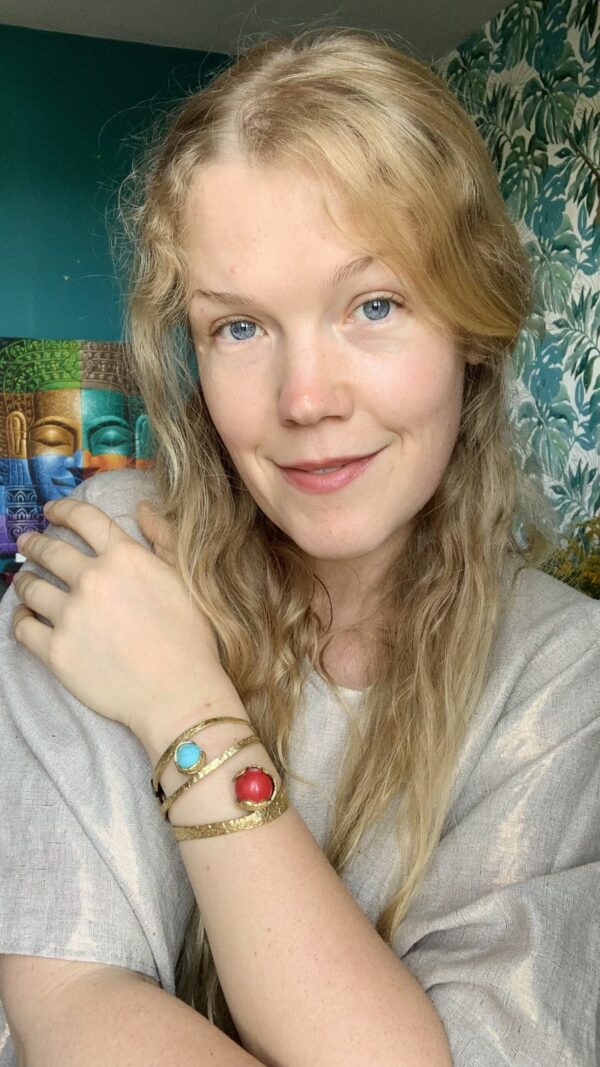 Bracelet Coral and Turquoise - Muse of Harmony