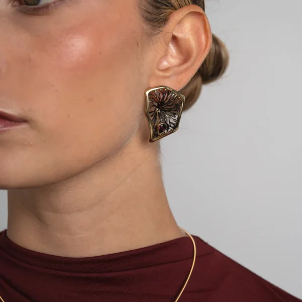 Earrings „Lace of the Night - Muse of Intuition”